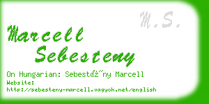 marcell sebesteny business card